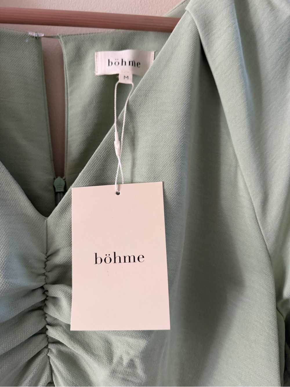 NWT bohme Maeve Midi Dress in Mint lined modest Size medium - Picture 9 of 14